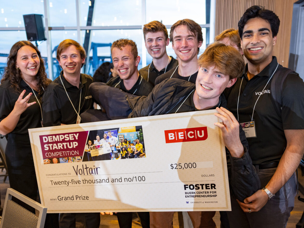 Drone startup surveying power lines wins top prize